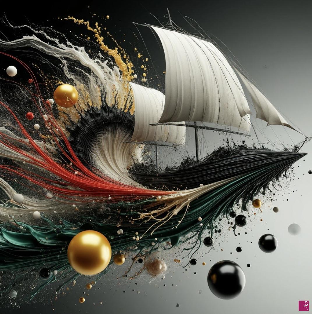 quadri in vendita online - Flight of the Sailboat