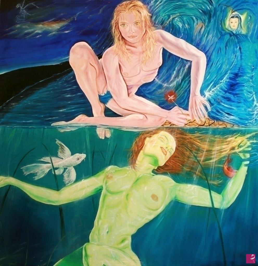 quadri in vendita online - Float girl