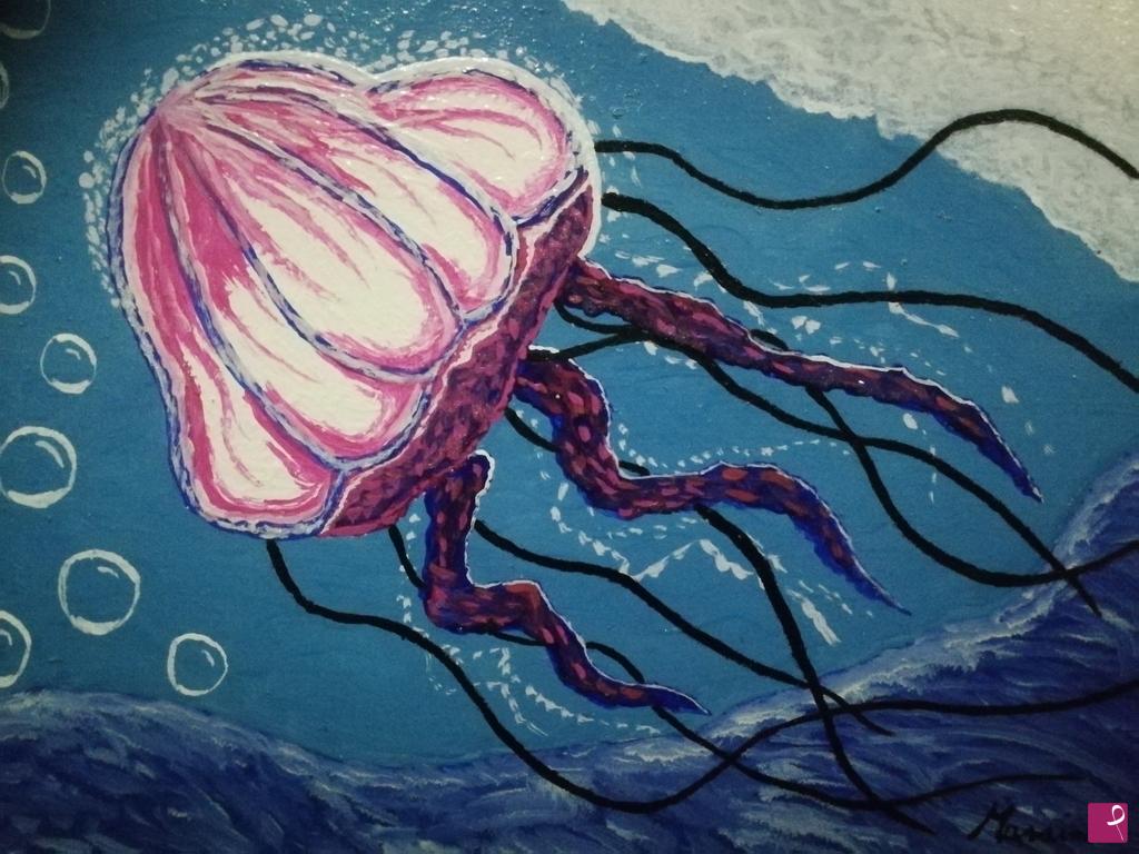 quadri in vendita online - Floating Jellyfish