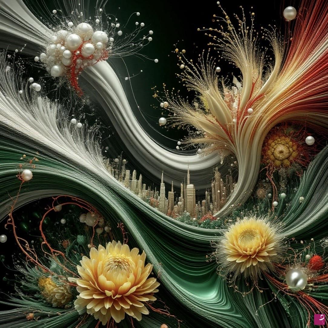quadri in vendita online - Floral abstraction