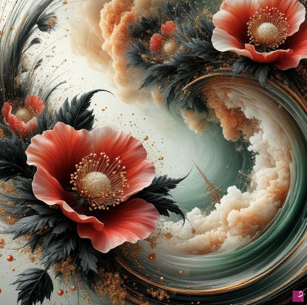 quadri in vendita online - Floral clouds