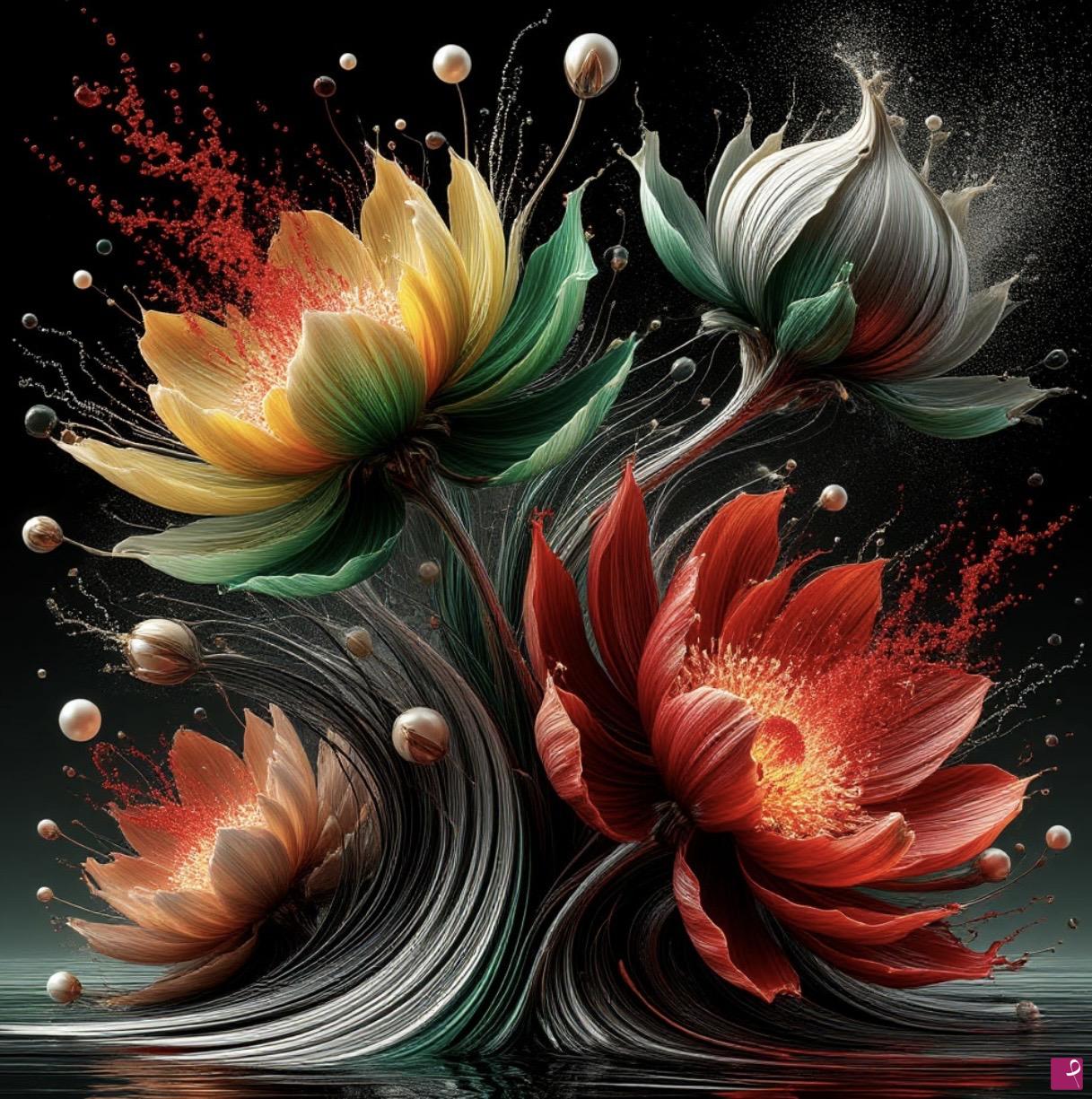 quadri in vendita online - Floral Fortress