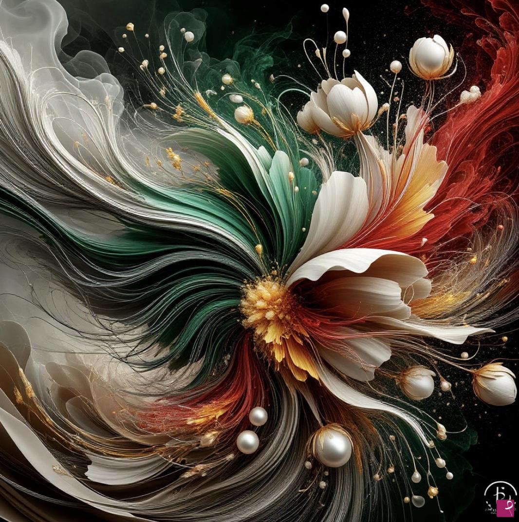 quadri in vendita online - Floral fountain