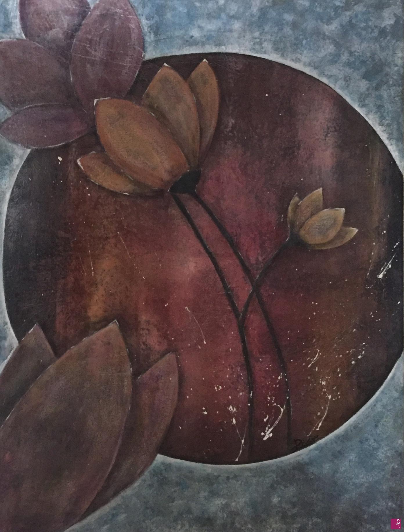 quadri in vendita online - Floral geometry 