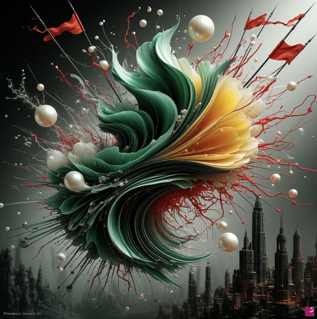 quadri in vendita online - Floral image of resistance