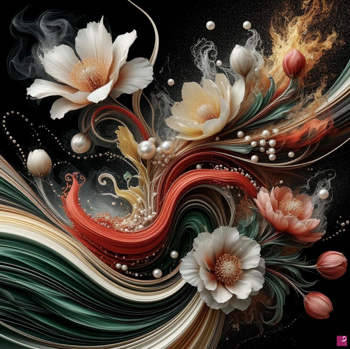 quadri in vendita online - Floral panel