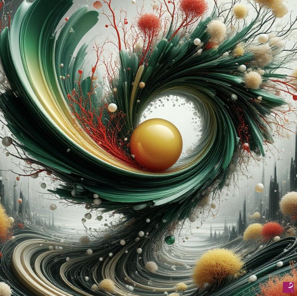 quadri in vendita online - Floral spiral
