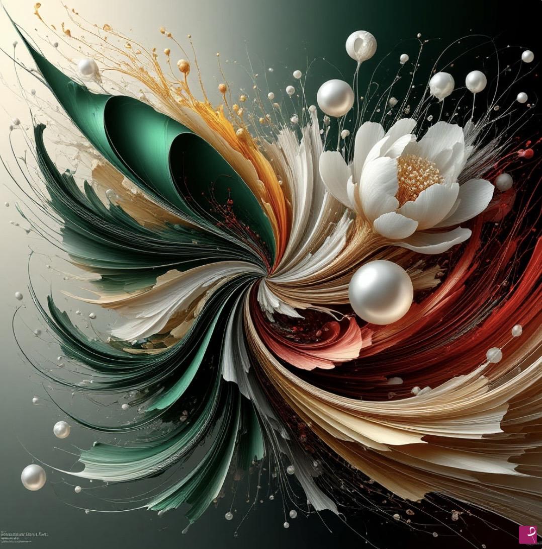 quadri in vendita online - Floral spiral