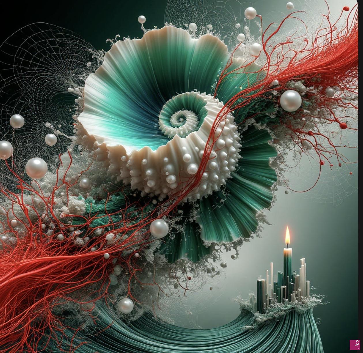 quadri in vendita online - Floral spiral