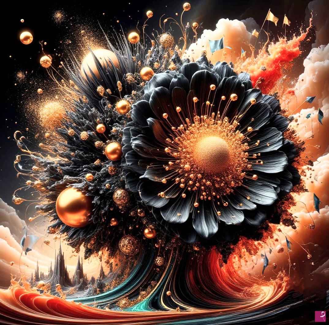 quadri in vendita online - Floral storm