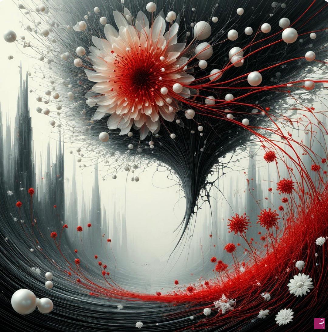 quadri in vendita online - Floral tornado