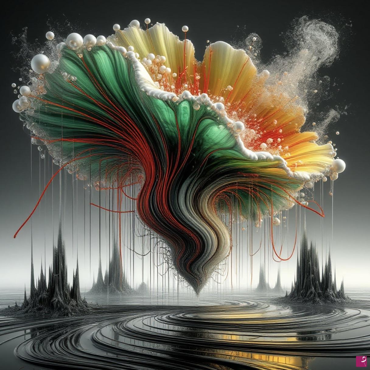 quadri in vendita online - Floral Tornado