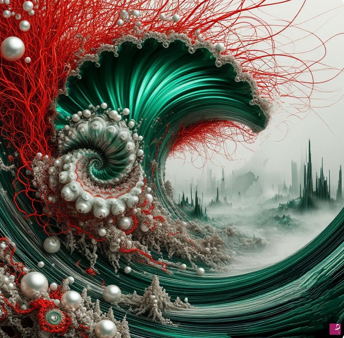quadri in vendita online - Floral Tsunami