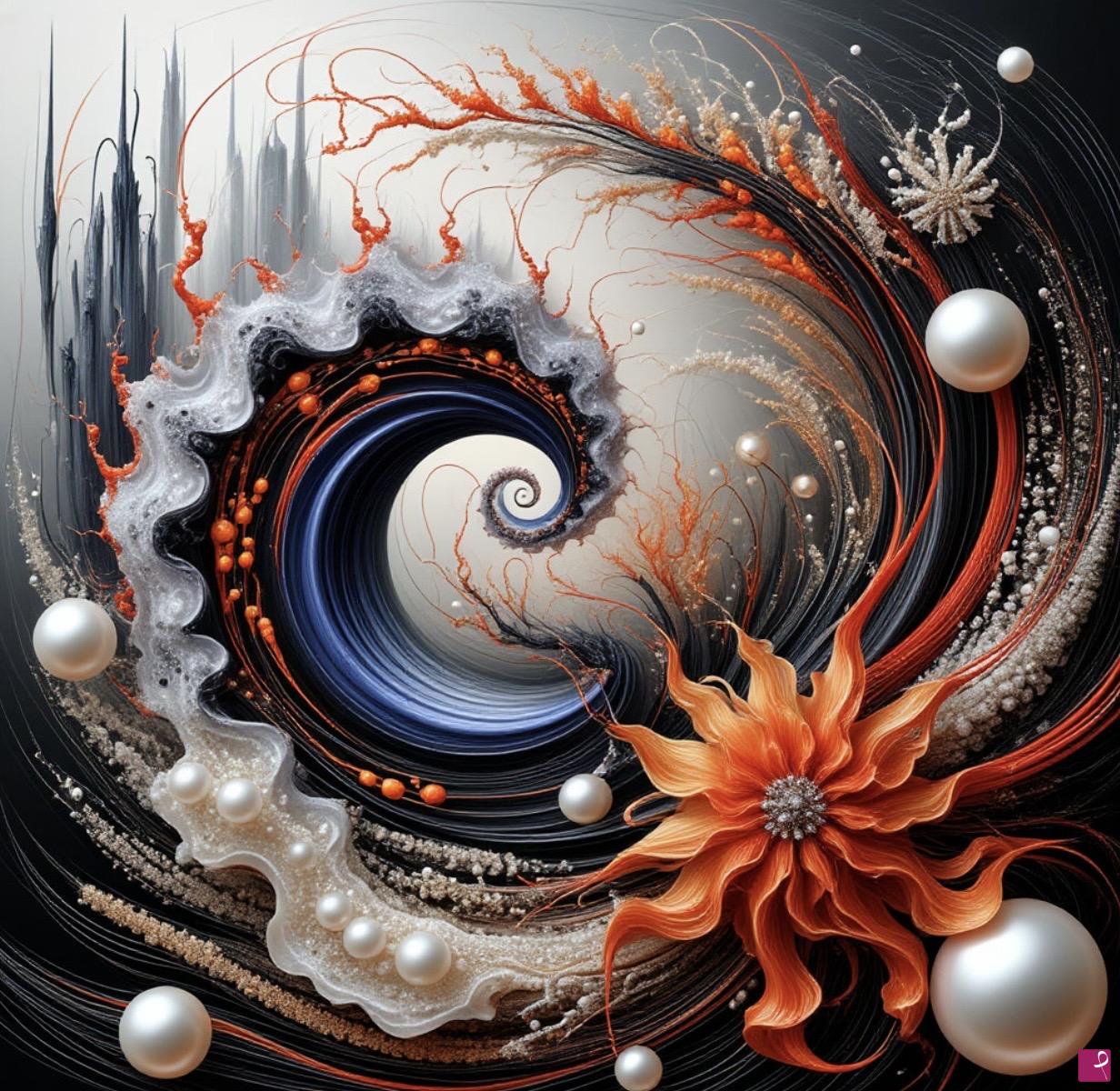 quadri in vendita online - Floral Tsunami