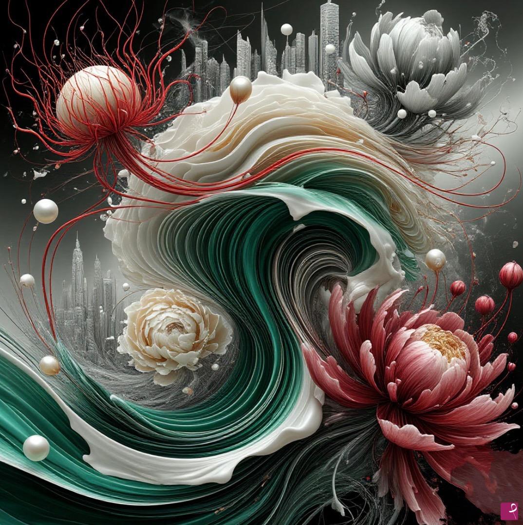 quadri in vendita online - Floral Wave