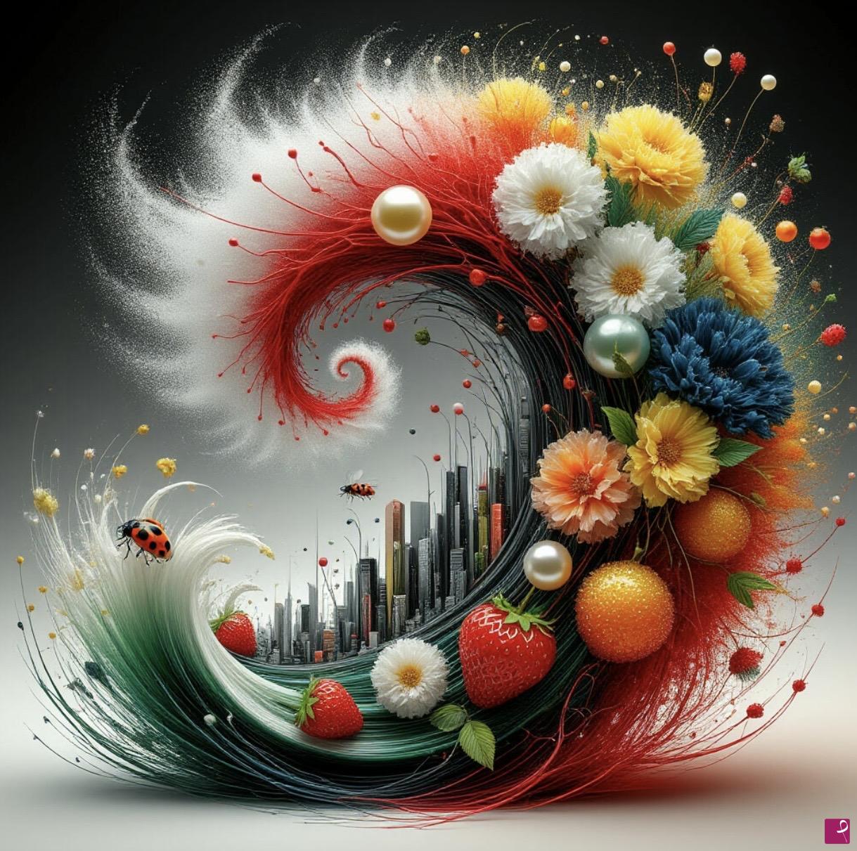 quadri in vendita online - Floral Wave