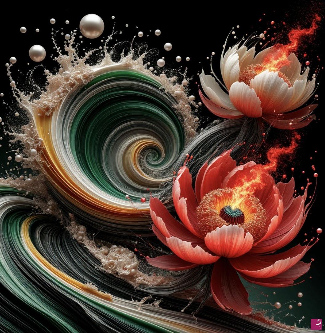 quadri in vendita online - Floral Whirlwind