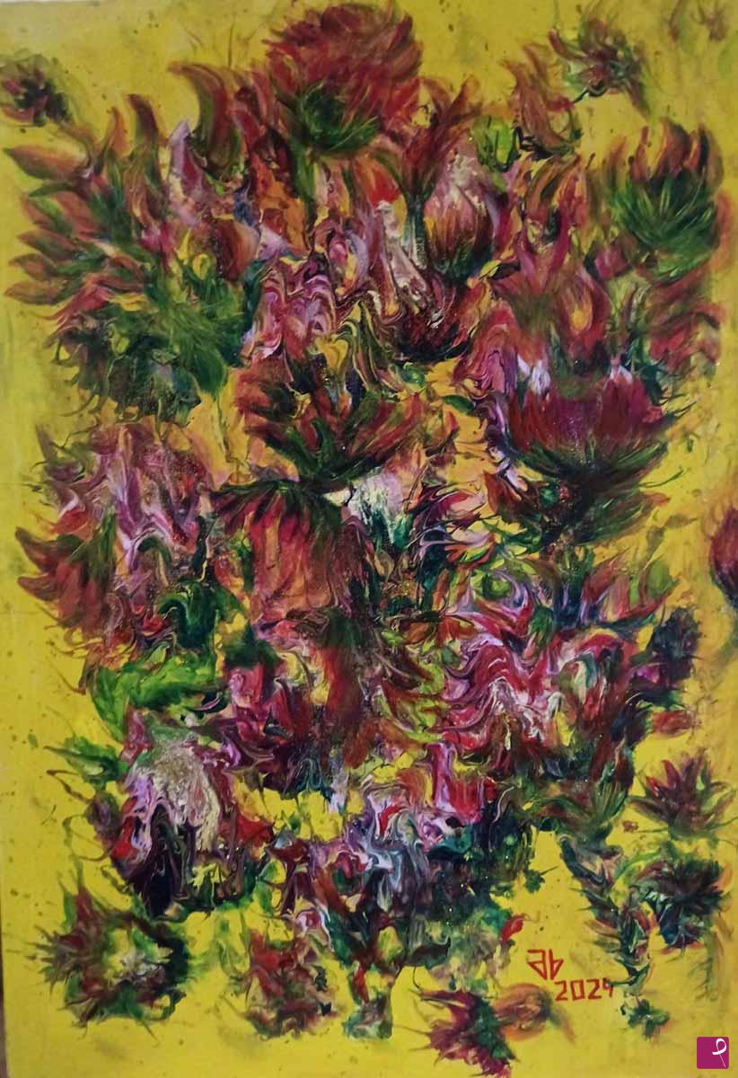 quadri in vendita online - Flores abstractas
