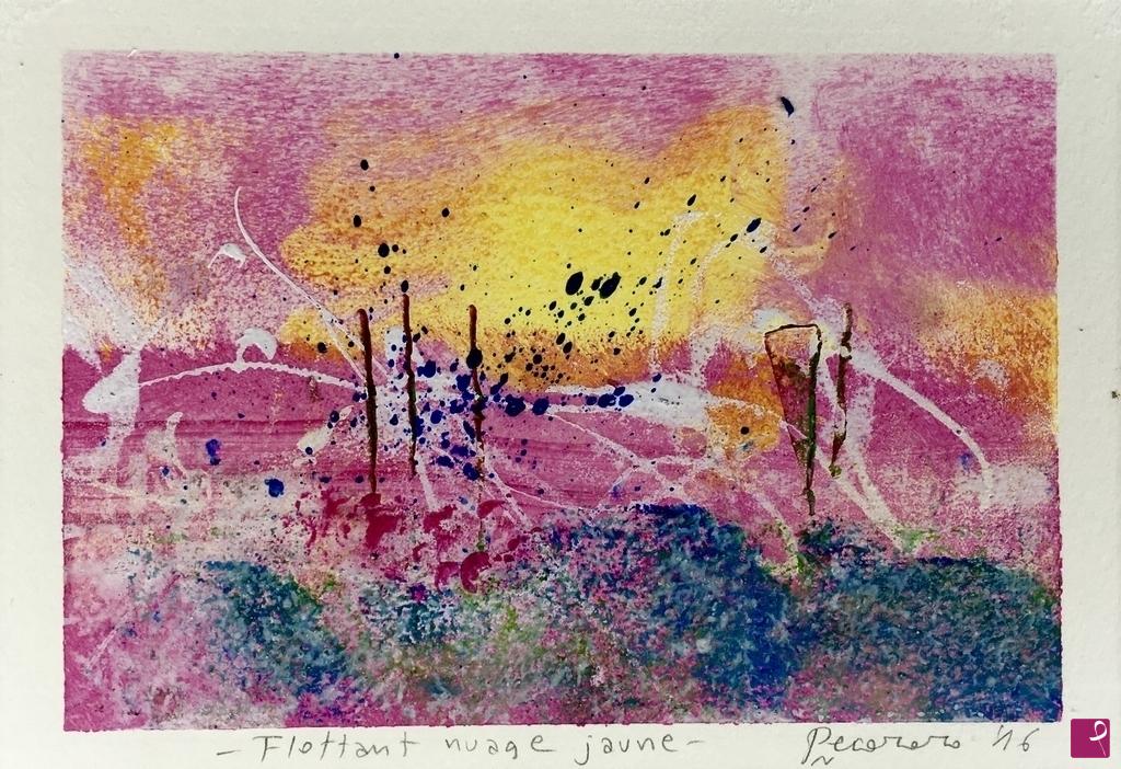 quadri in vendita online - Flottant nuage jaune, 2016