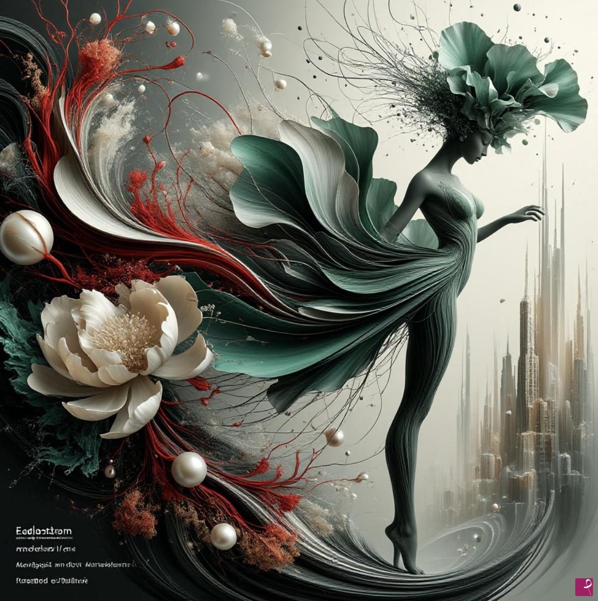 quadri in vendita online - Flower Lady