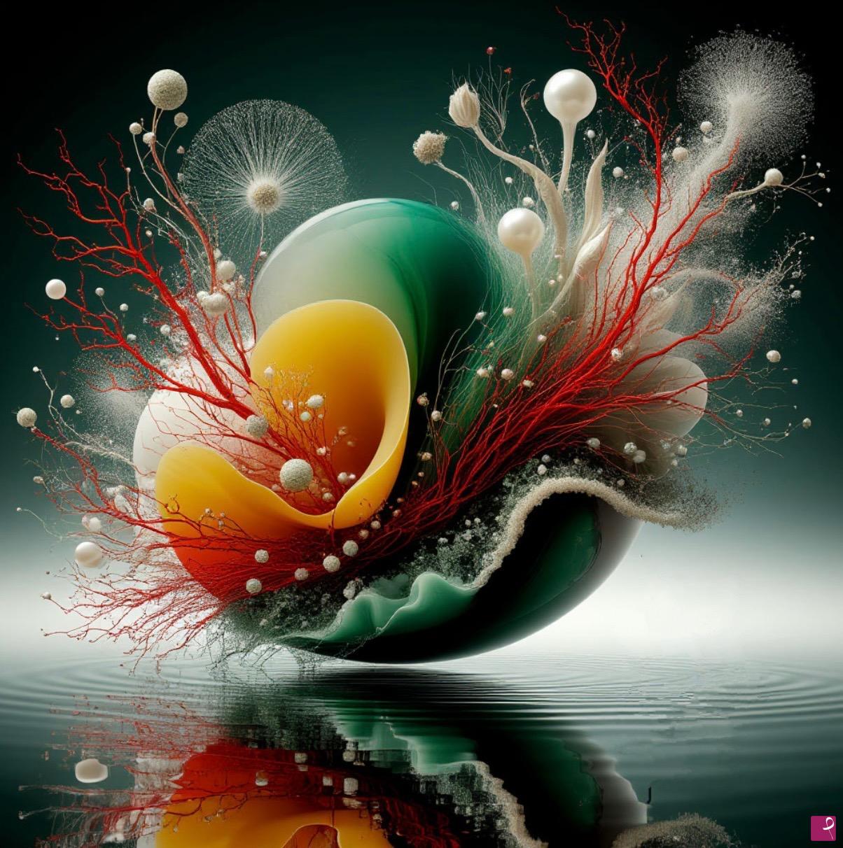 quadri in vendita online - Flower meteorite