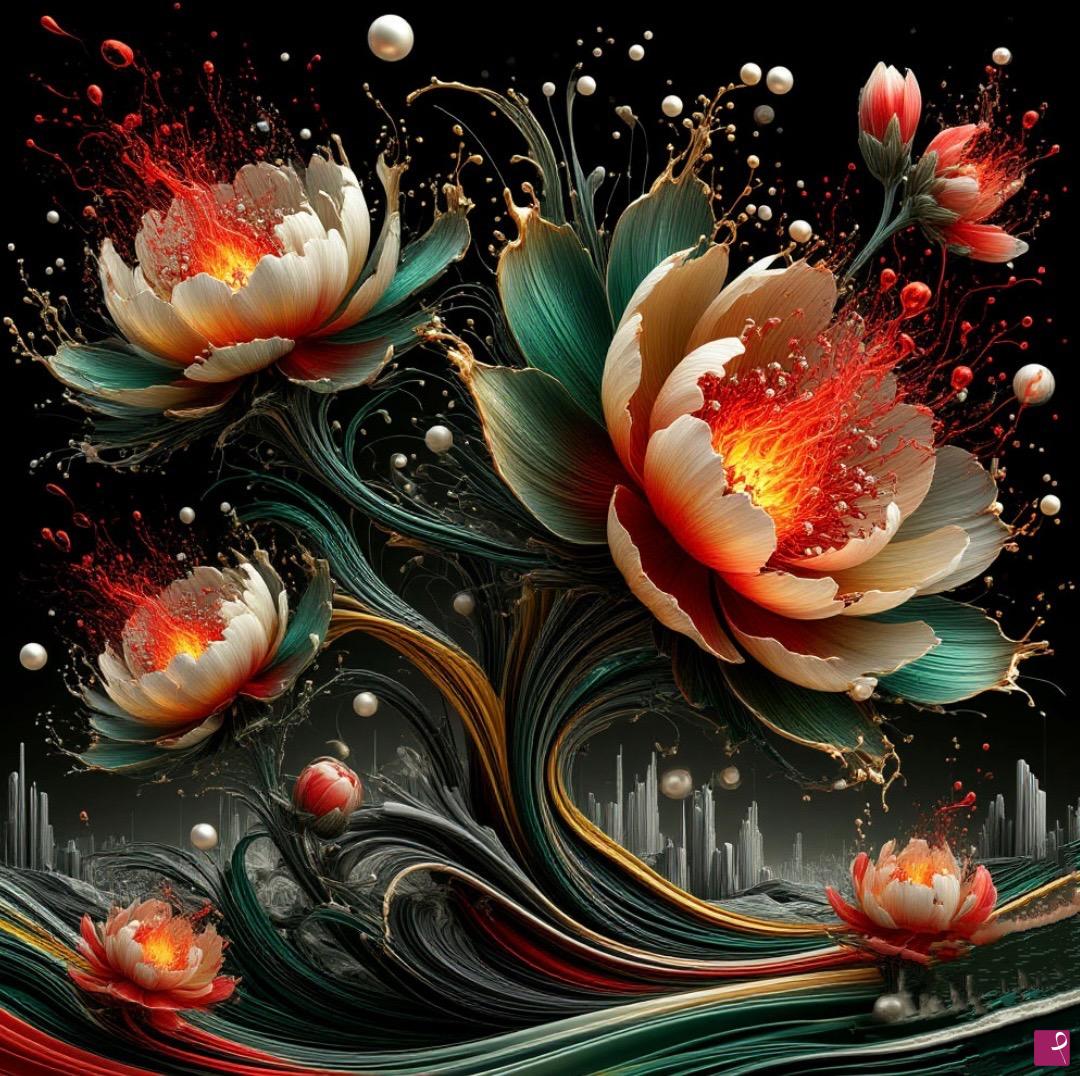 quadri in vendita online - Flower wall