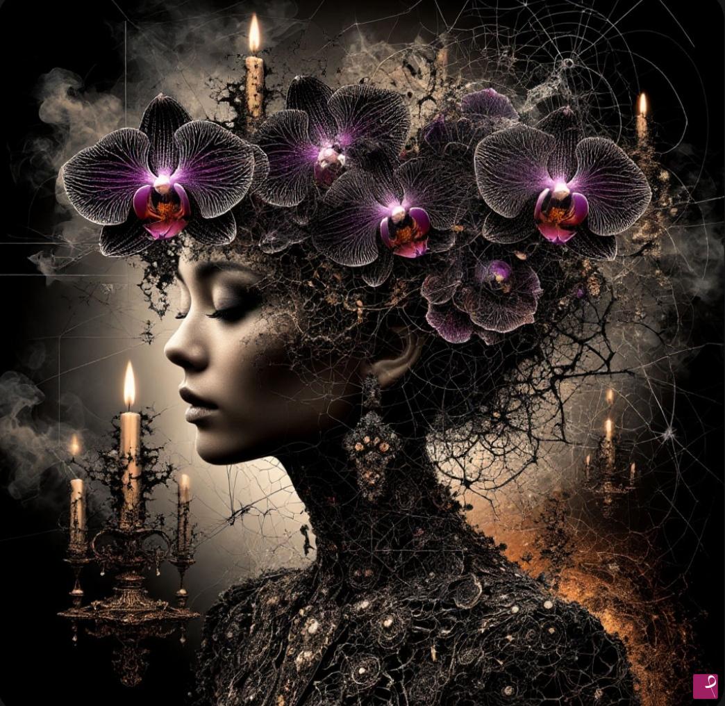 quadri in vendita online - Flower women 