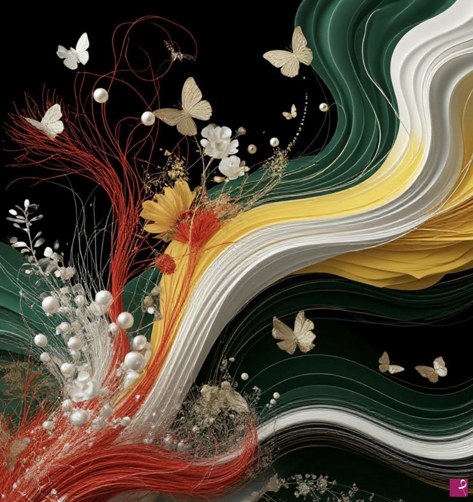 quadri in vendita online - Flowers and butterflies 