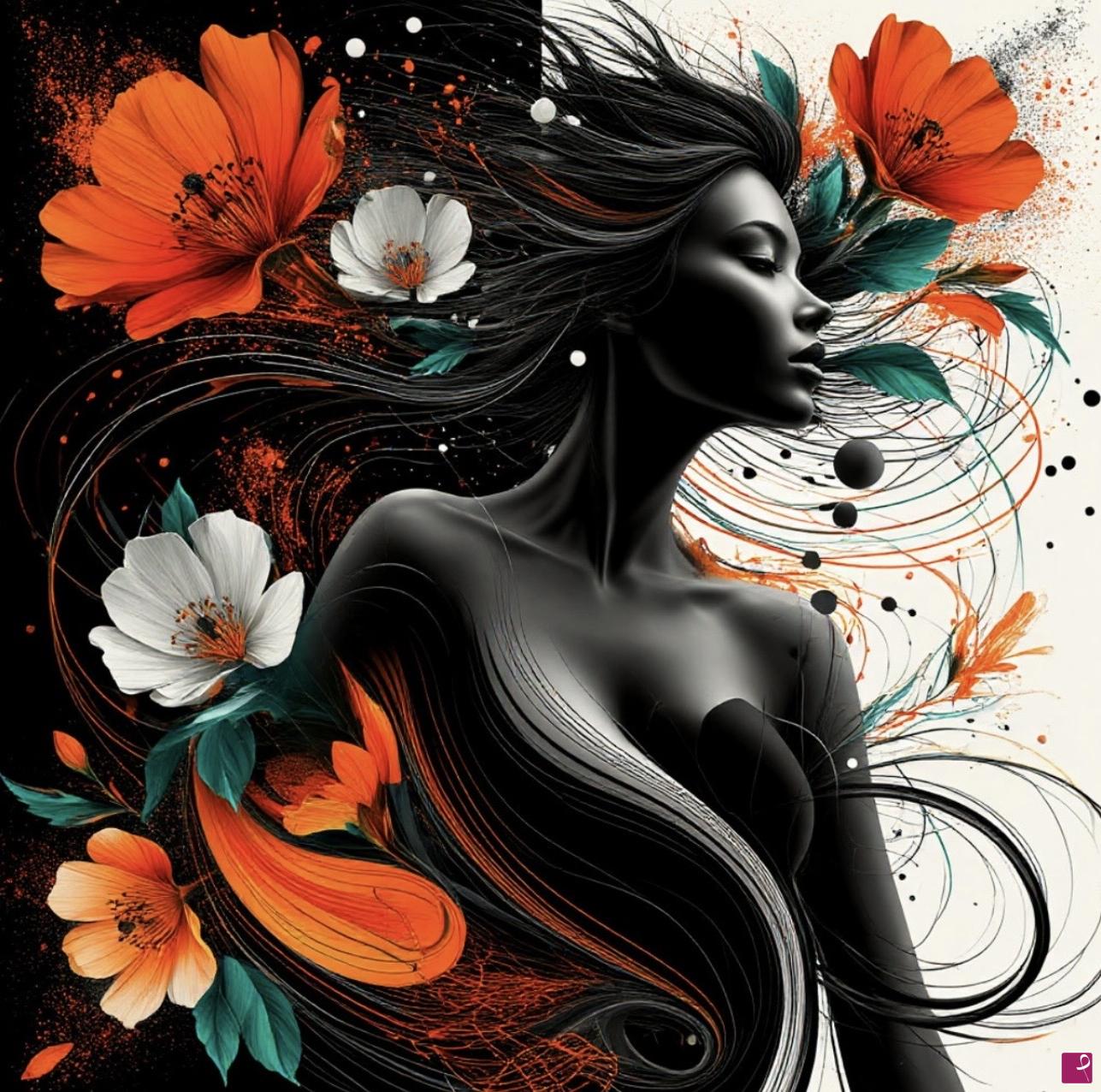 quadri in vendita online - Flowers girl 