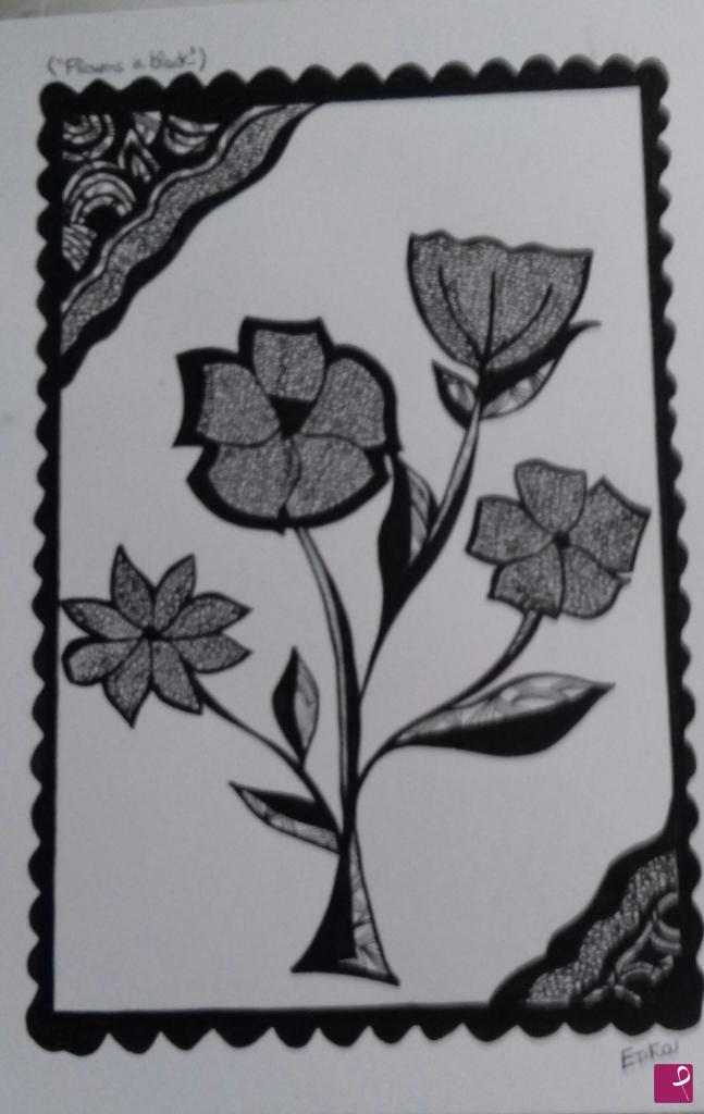 quadri in vendita online - Flowers in black