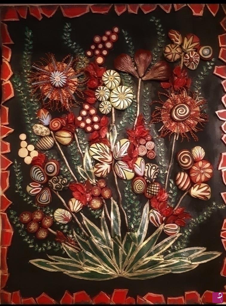 quadri in vendita online - Flowers in Red 