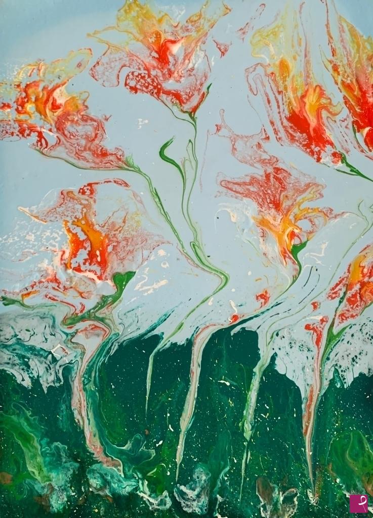 quadri in vendita online - flowers in the wind