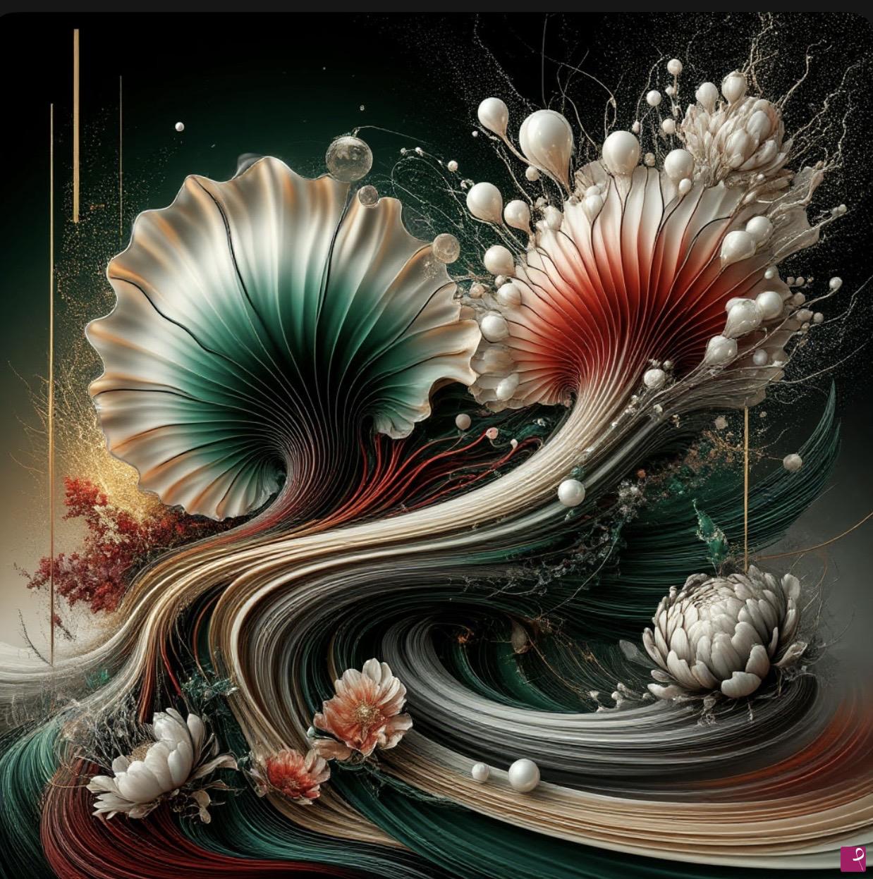 quadri in vendita online - Flowers knocked down by the wind