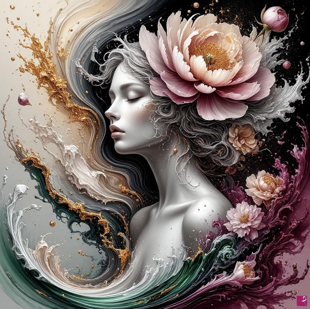 quadri in vendita online - Flowers Lady 