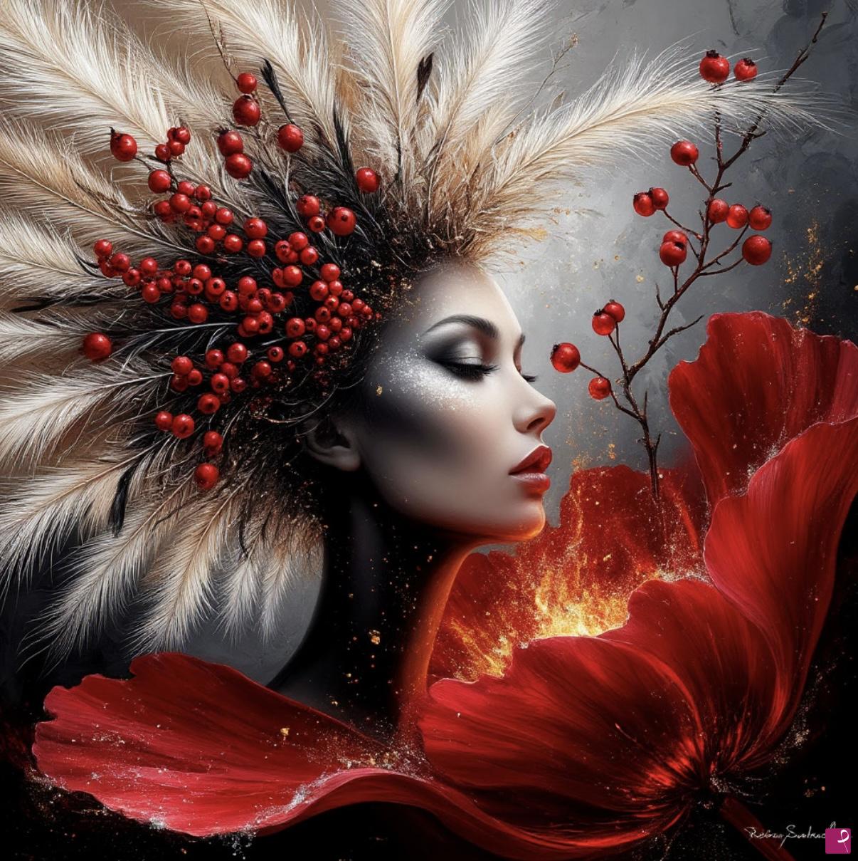 quadri in vendita online - fluff, feathers, fur, flowers, beauty, exoticism