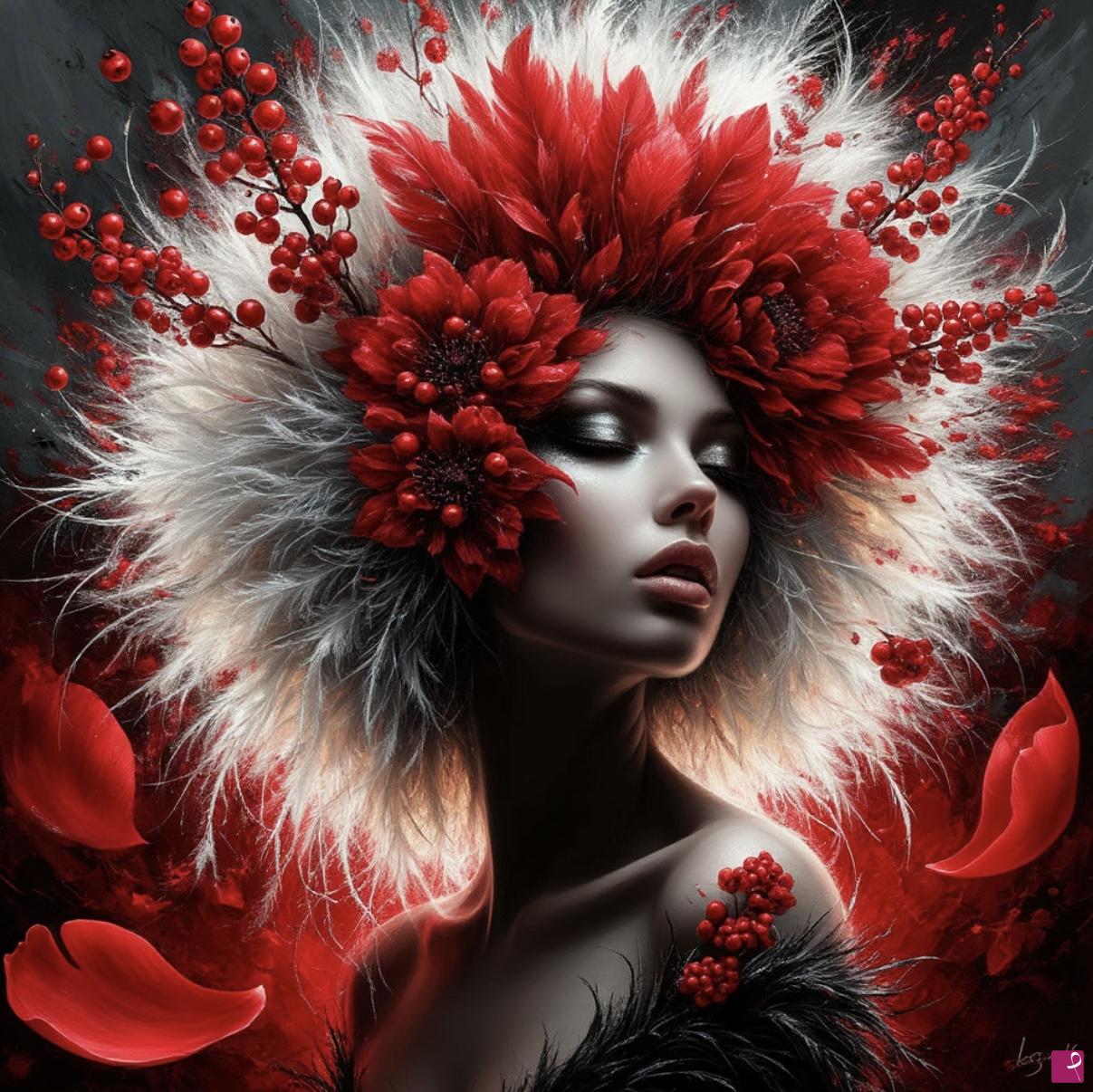quadri in vendita online - fluff, feathers, fur, flowers, beauty2
