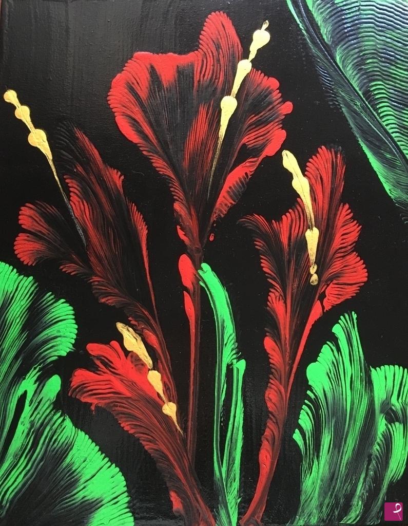 quadri in vendita online - Fluid flowers - Zoom out