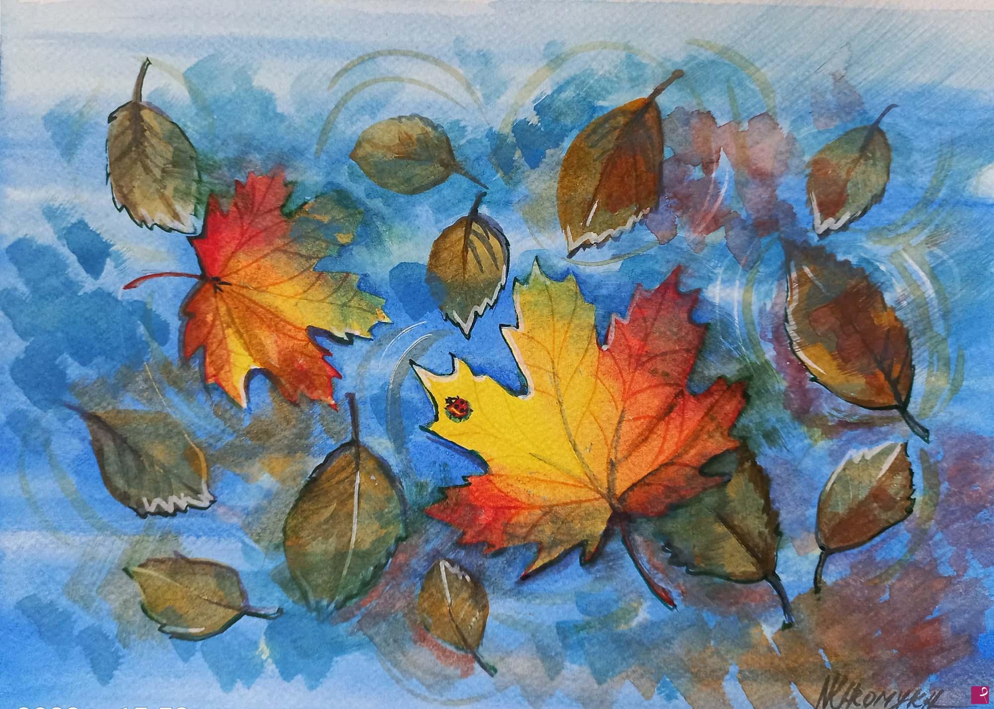 quadri in vendita online - foglie autunnale