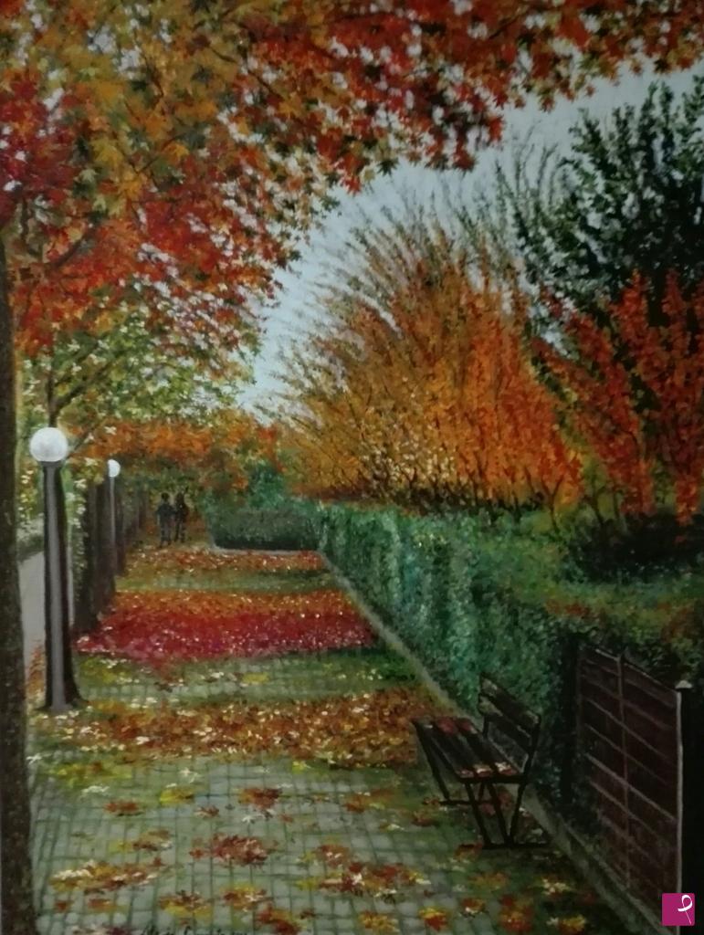 quadri in vendita online - Foglie d'autunno