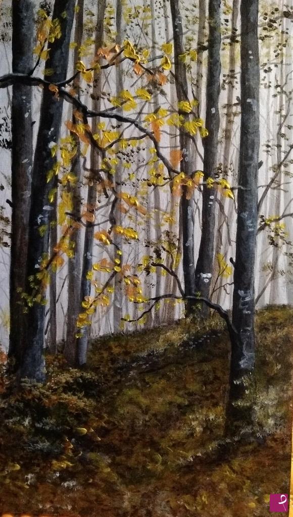 quadri in vendita online - Foglie d'autunno
