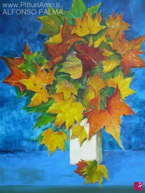 quadri in vendita online - Foglie d'autunno