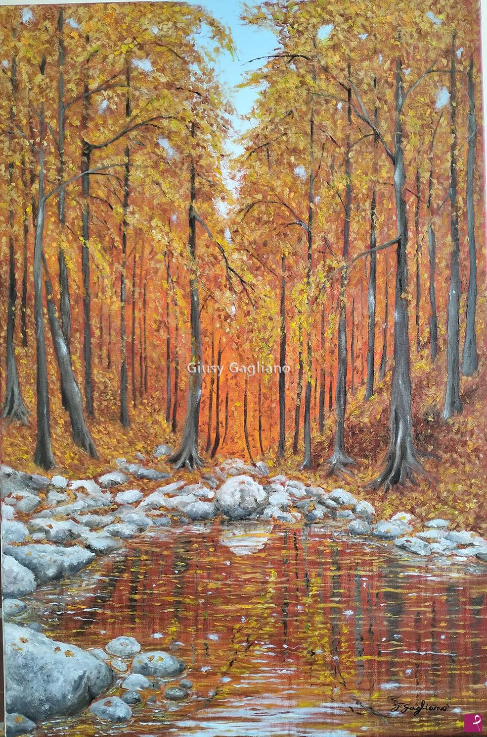 quadri in vendita online - "Foliage" ( Calabria: Sila grande)