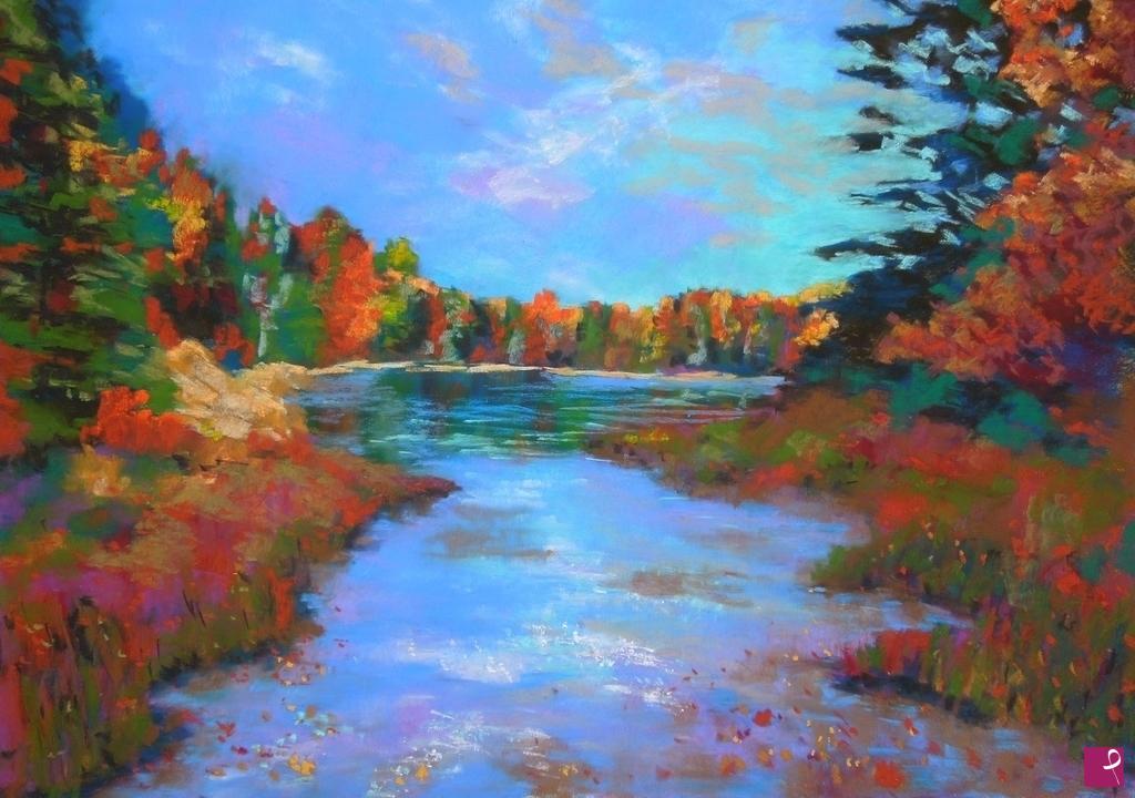 quadri in vendita online - Foliage sul fiume - 18
