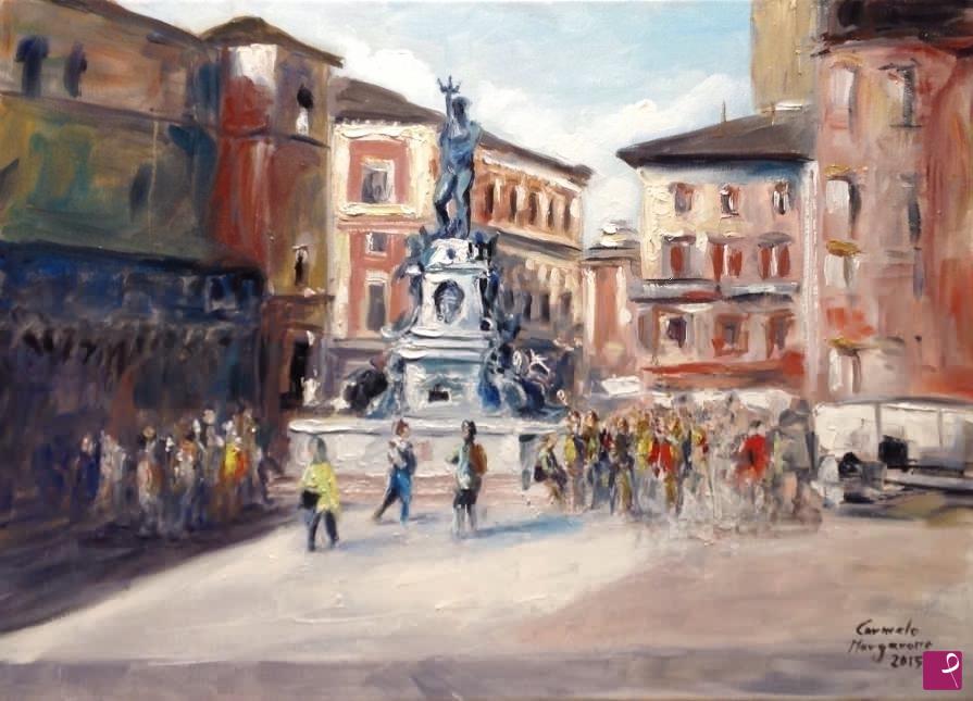 quadri in vendita online - Fontana del Nettuno (Bologna)