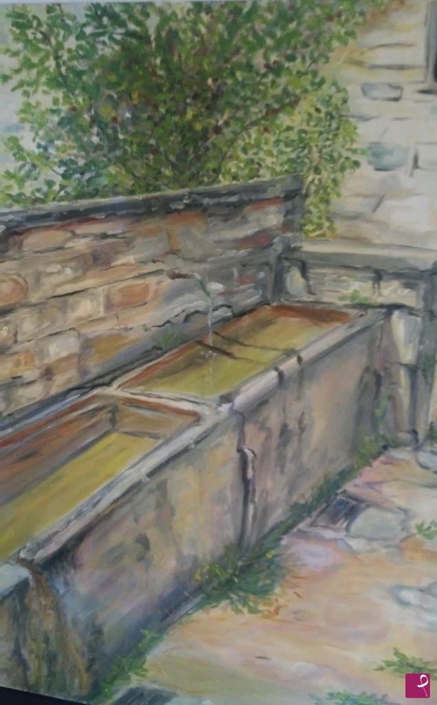 quadri in vendita online - Fontana del paese