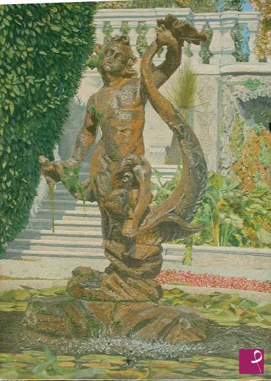 quadri in vendita online - Fontana di villa Carlotta