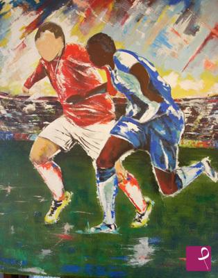 quadri in vendita online - FOOTBALL MATCH 1