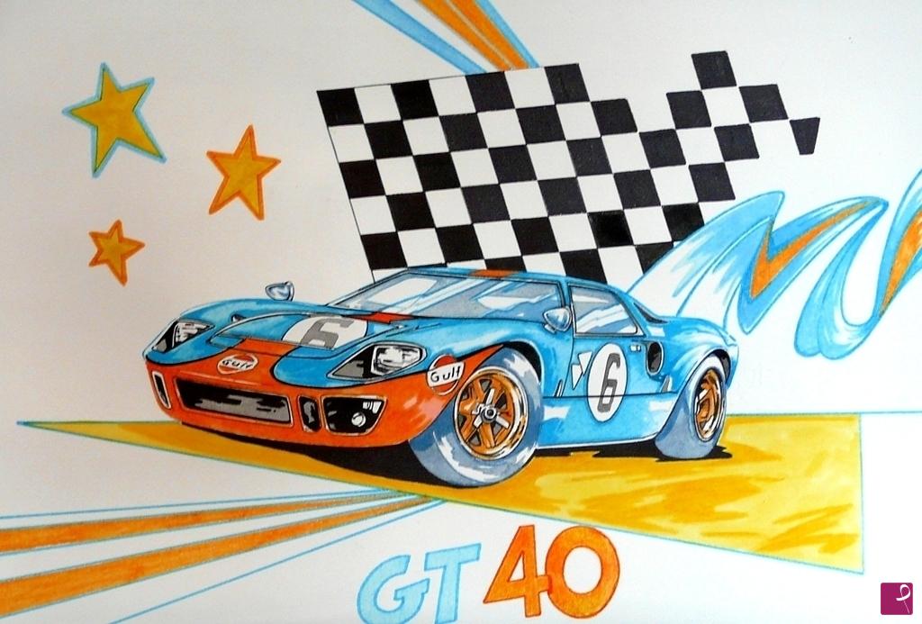 quadri in vendita online - FORD GT40 american racing 