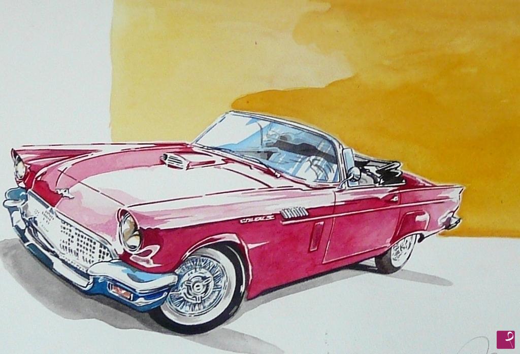 quadri in vendita online - FORD THUNDERBIRD 1957