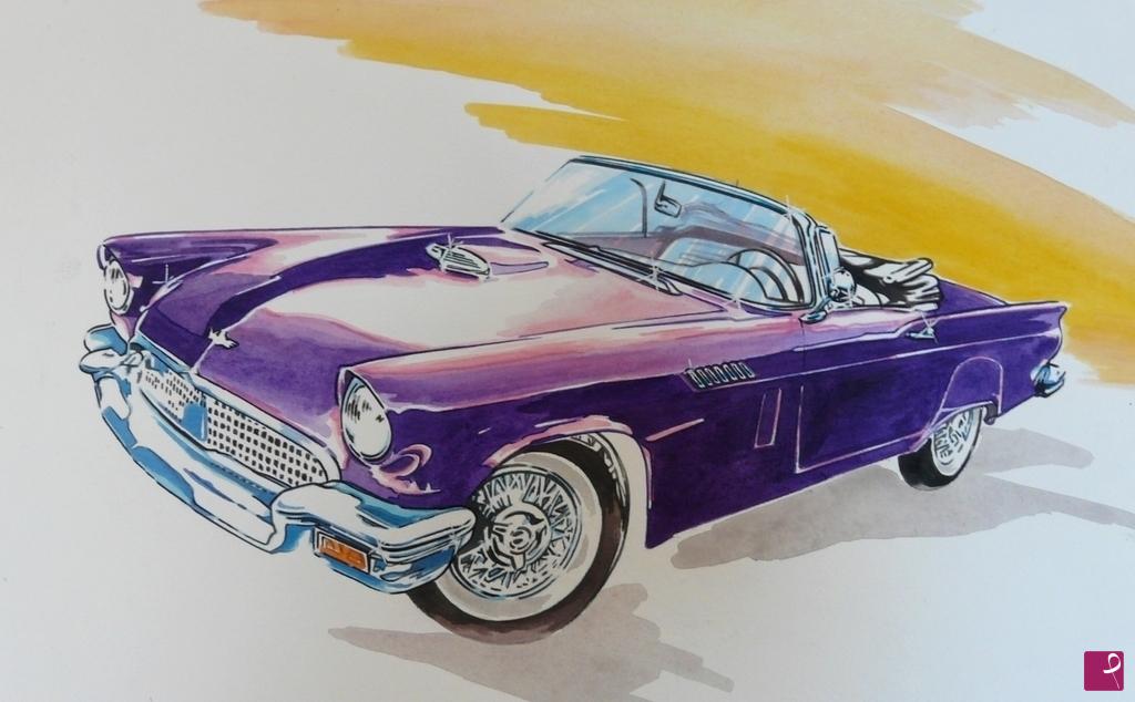 quadri in vendita online - FORD THUNDERBIRD 1957